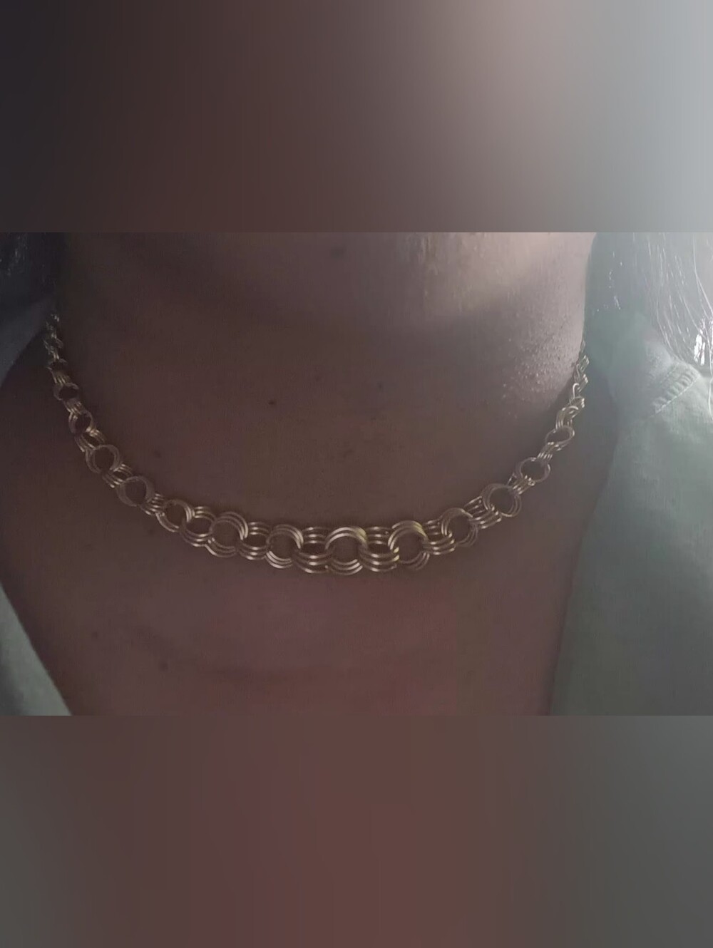 14KGold Link Circle Chain Necklace - Elegant Women's Jewelry . 14K Genuine Gold. - Picture 3 of 3